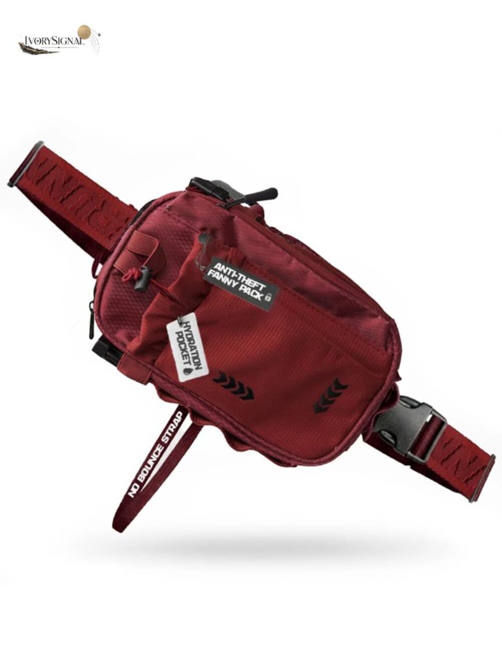 Anti-Theft Fanny Pack Crossbody Sling Bag with No-Bounce Strap